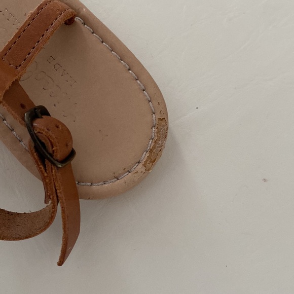 Nicole Vacari navy and tan leather thong sandals. Made In Italy. Size 7 🇮🇹 - Picture 6 of 9